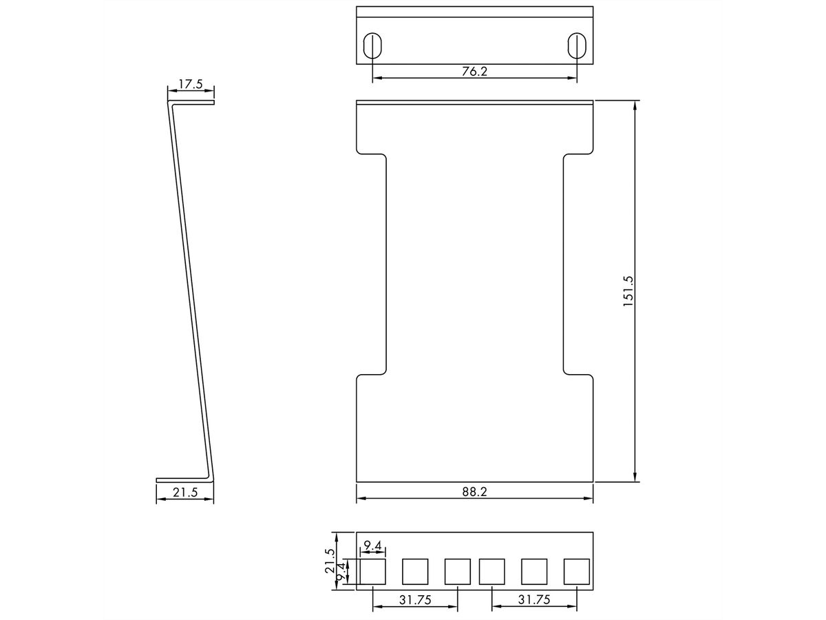 VALUE 19"-Schrank Tiefenerweiterung, 151,5mm, 2HE
