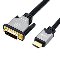 ROLINE Monitorkabel DVI (24+1) - HDMI, ST/ST, schwarz / silber, 1,5 m