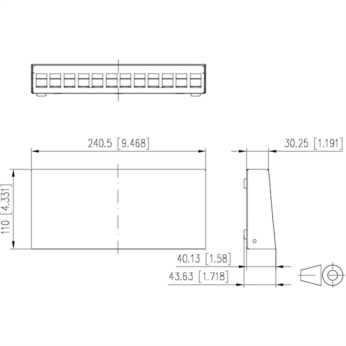 METZ CONNECT Keystone AP-Gehäuse 12 Port reinweiß RAL9010