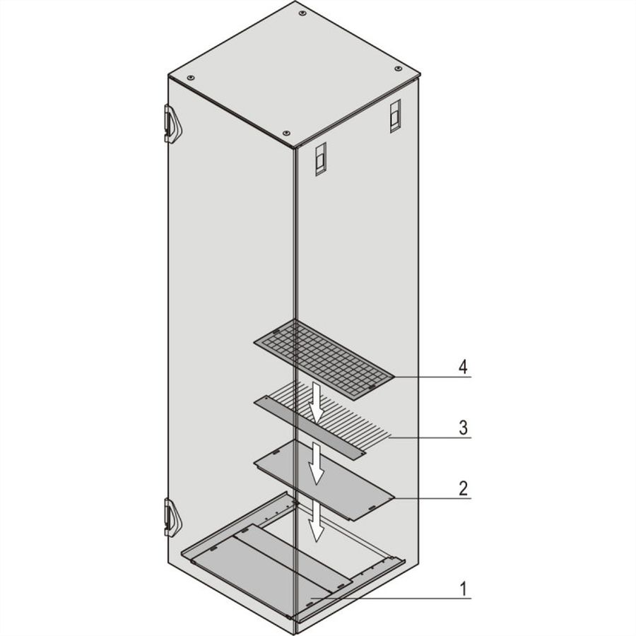 SCHROFF Bodenblech, mehrteilig - BODENBL.VARI.600B 300T 7021