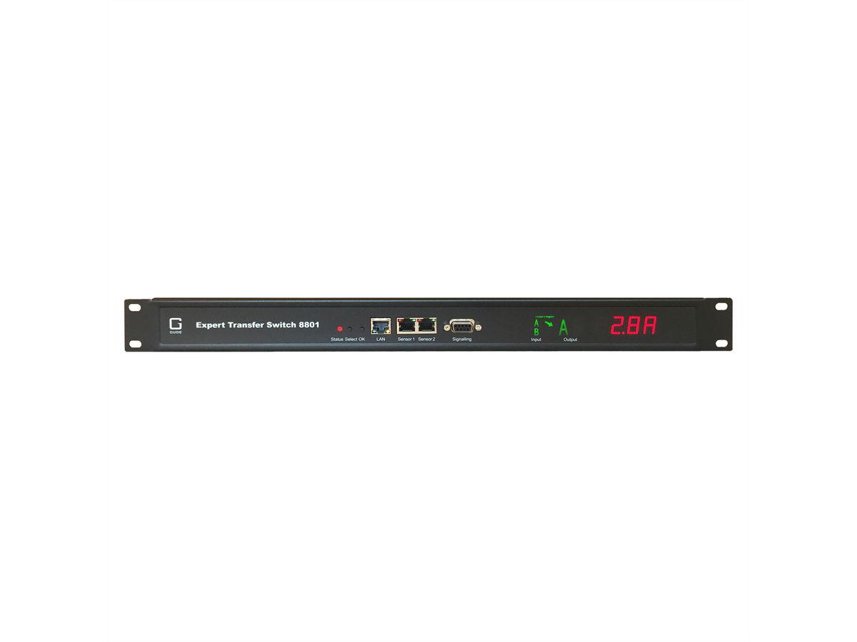 GUDE 8801-3 Expert Transfer Switch 16A  1x IEC C19, 6x IEC C13 (4xFuse), Netzwerk