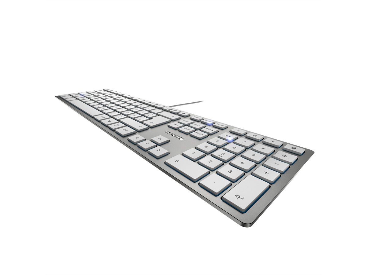 CHERRY Tastatur KC6000 SLIM Silber, JK-10680DE-2