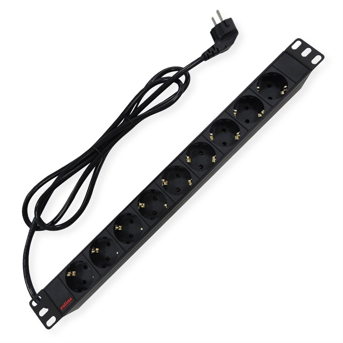 ROLINE 19-Zoll-Steckdosenleiste 9fach, schwarz, 2 m
