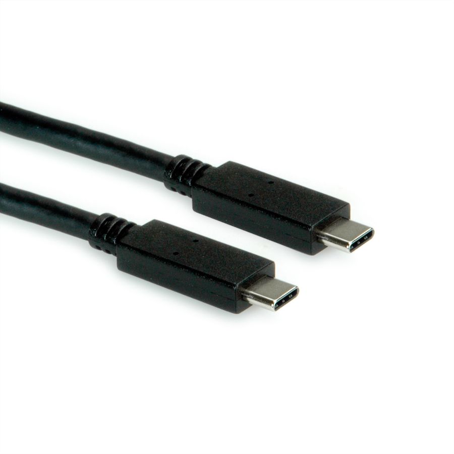 ROLINE USB 3.2 Gen 2 Kabel, USB C-C, ST/ST, 4K UHD-1, 10Gbit/s, Emark, 100W, schwarz, 2 m