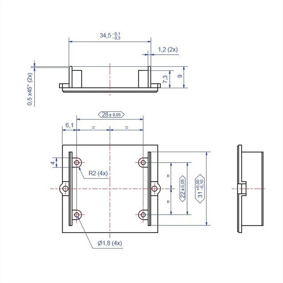 BACHMANN Custom Modul Blindabdeckung mit Anschraubdome, schwarz