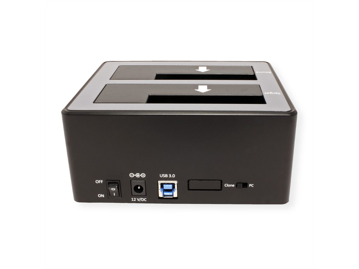 ROLINE 2.5" / 3.5" SATA HDD/SSD Docking Station, USB 3.2 Gen 1, HDD-Clone-Funktion