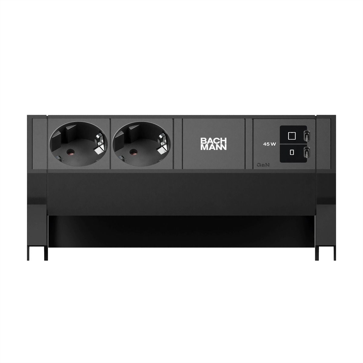 BACHMANN DESK2 2xCEE7/3 1xUSB C/C 45W, L=0,2m RAL9005