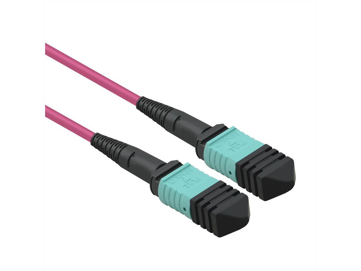 VALUE MPO-Trunk-Kabel 50/125µm OM4, MPO/MPO, TYPE A, violett, 5 m