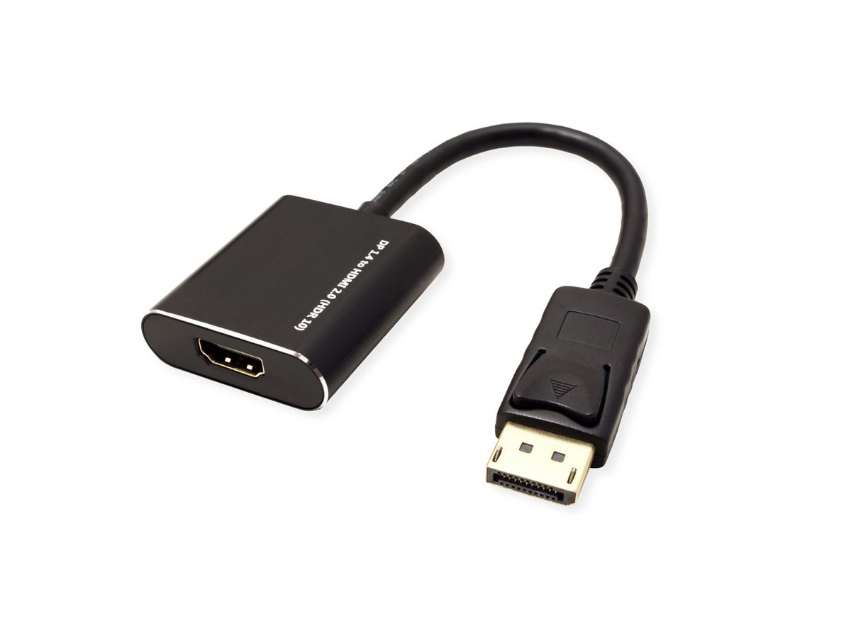 ROLINE DisplayPort-HDMI Adapter, v1.4, HDR 10, DP ST-HDMI BU, Aktiv