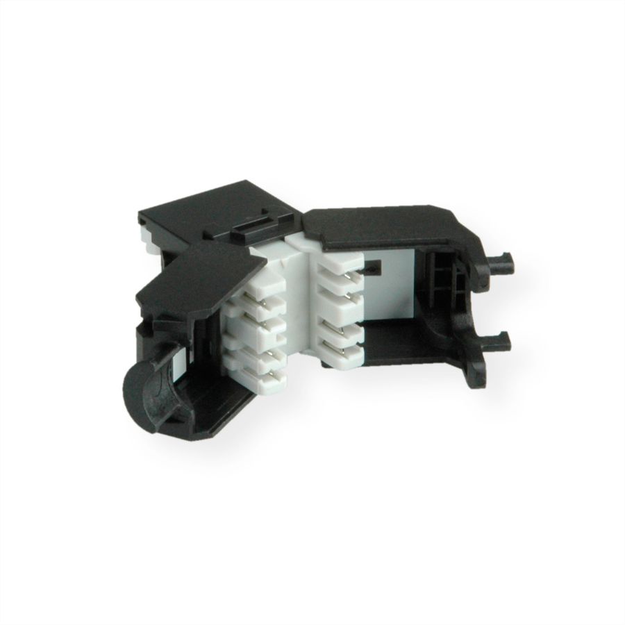 ROLINE Cat.6A (Class EA) Keystone, RJ-45, ungeschirmt, werkzeuglos, schwarz
