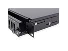 VALUE 19"-Spleißbox leer 1 HE, 24x SC DX / LC 4-fach, ausziehbar