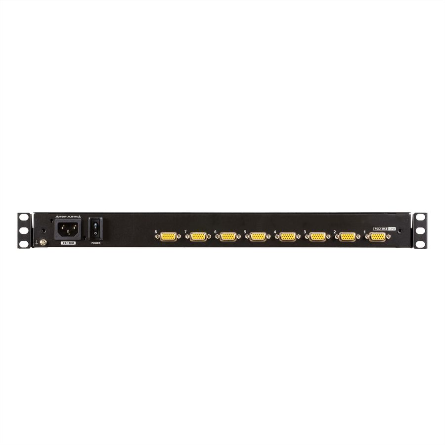 ATEN CL3116NX KVM-Switch, 18,5Zoll TFT, VGA, PS/2-USB, 16 Port, US-Layout