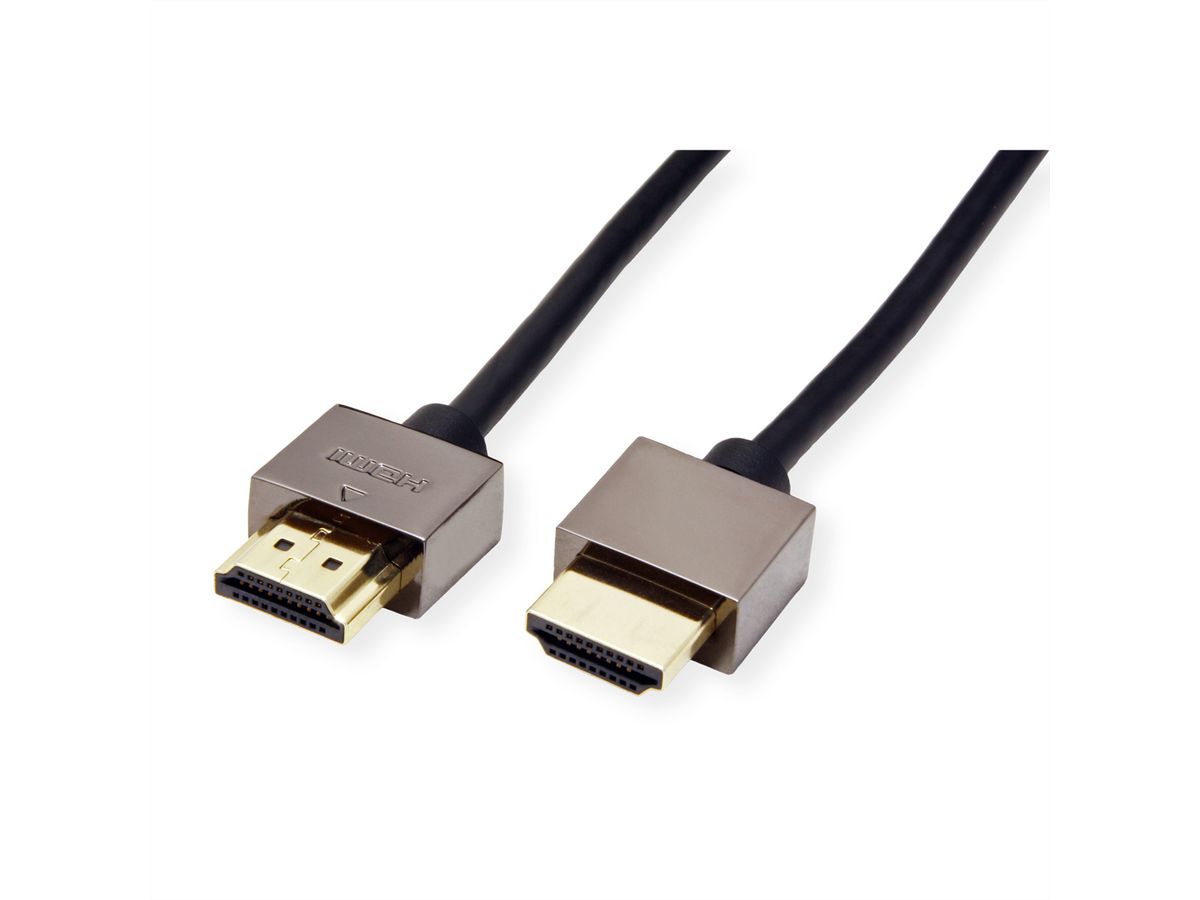 ROLINE Notebook HDMI High Speed Kabel mit Ethernet, schwarz, 1,5 m