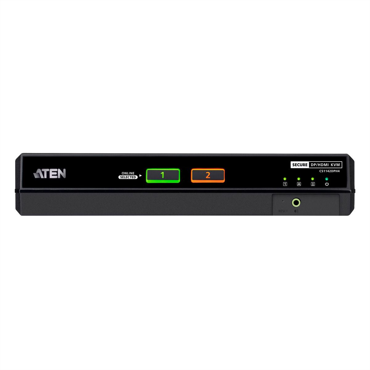 ATEN CS1142DPH4 2-Port USB 5K DP/HDMI, Dual Bildschirm Universal Secure KVM Switch