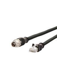 METZ CONNECT Verbindungsleitung M12 ST-RJ45 ST, 4-polig X-kodiert, schwarz, 1 m