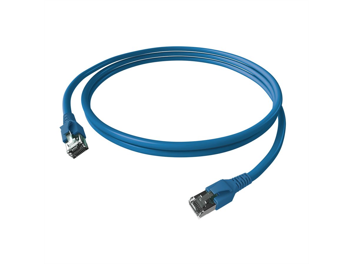 EasyLan FlexBoot Patchkabel Kat.6A, S/FTP, blau, 1 m