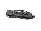 BACHMANN CONNECTUS 4xUTE, 1xSchalter 2,0m CEE7/7 Schwarz