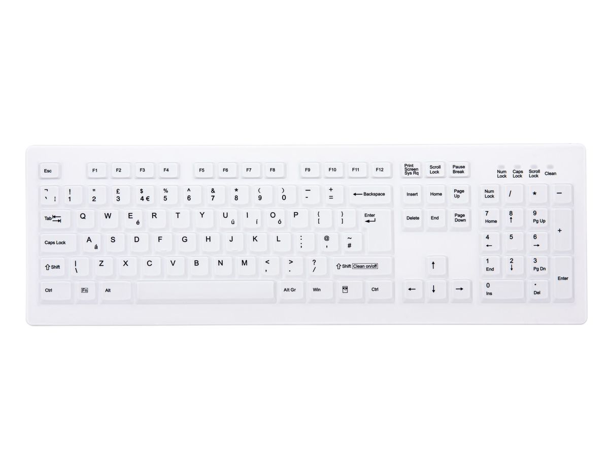 CHERRY AK-C8100F-FUS-W/UK Tastatur RF Wireless QWERTY UK Englisch Weiß