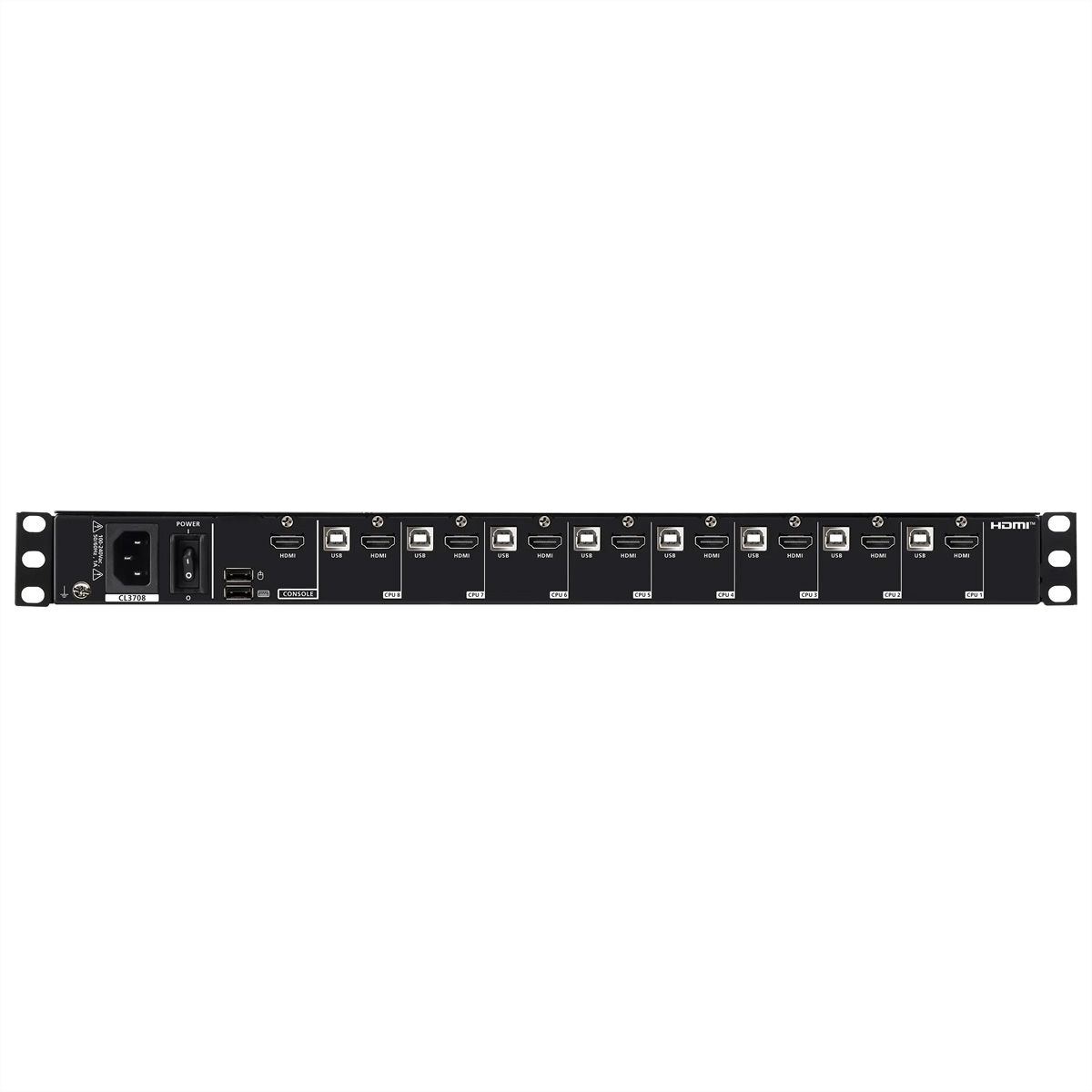 ATEN CL3708NW CH 8-Port-USB-HDMI-Einzelschienen-Breitbild-LCD-KVM-Konsole, CH-Layout