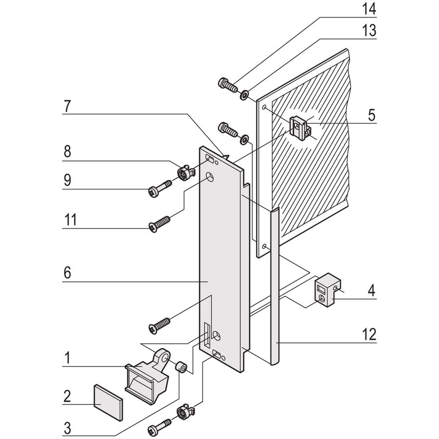 SCHROFF Steckbaugruppen mit Aushebegriff in Trapezform - Frontplatte, U-Profil, geschirmt - STECKBAUGR.HF TR-GR 3HE 8TE