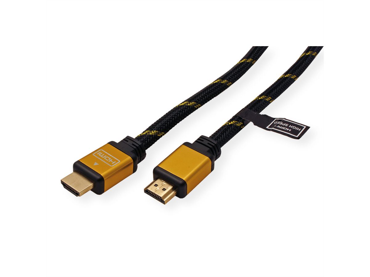 ROLINE GOLD HDMI High Speed Kabel, ST-ST, 1 m