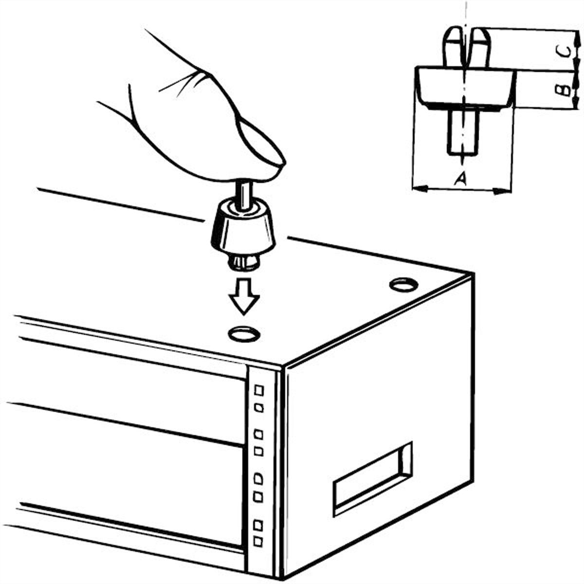 SCHROFF Kunststofffuss - GEHAEUSEFUSS 15,8X21MM SCHW.
