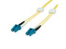 EasyLan LWL-LED-Patchkabel duplex 9/125µm OS2, LC/LC, gelb, 3 m