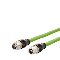 METZ CONNECT Verbindungsleitung M12 ST-M12 ST, 8-pol X-kodiert, gerade-gerade, 5 m
