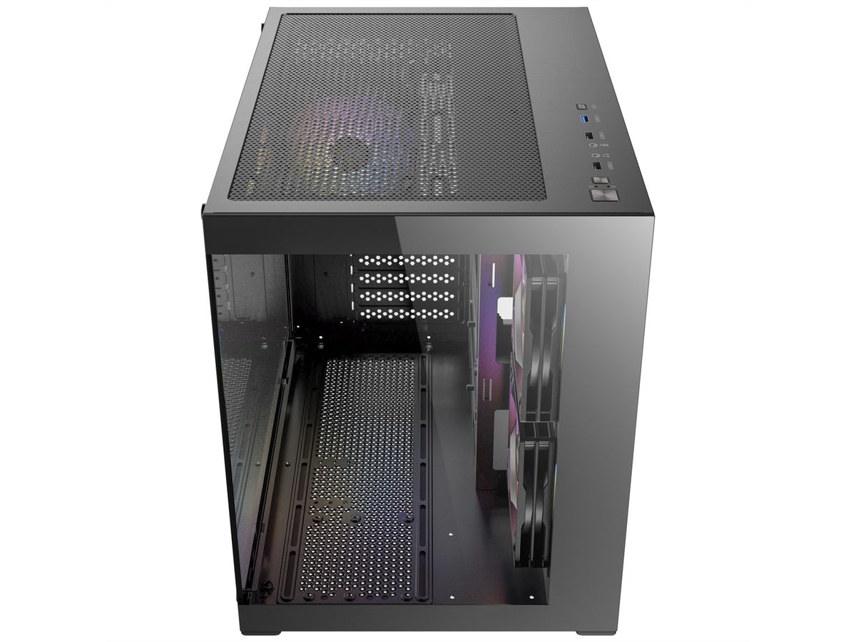 ANTEC CX600M ARGB B Micro-ATX Tower Gaming PC Gehäuse, schwarz