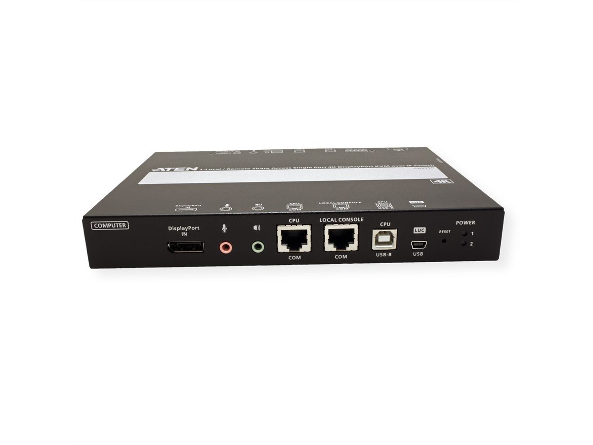 ATEN CN9950 1-Local-Remote Share Access Einzelport 4K DisplayPort KVM over IP Switch