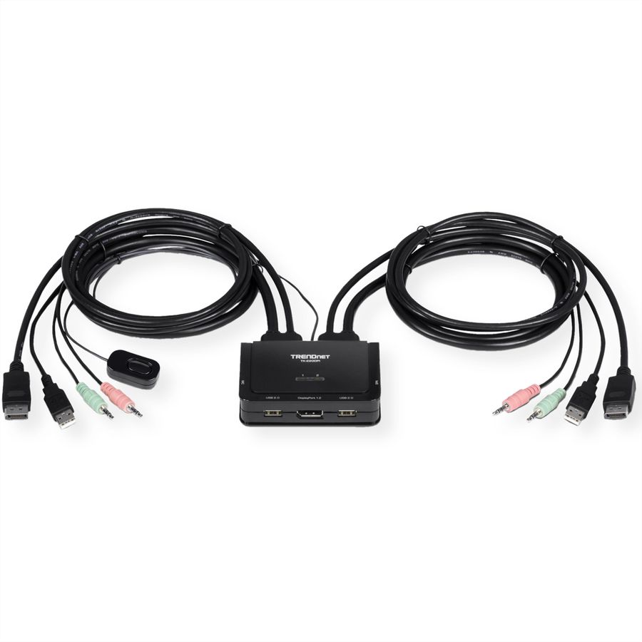 TRENDnet TK-220DPi KVM Switch, 2-Port 4K DisplayPort