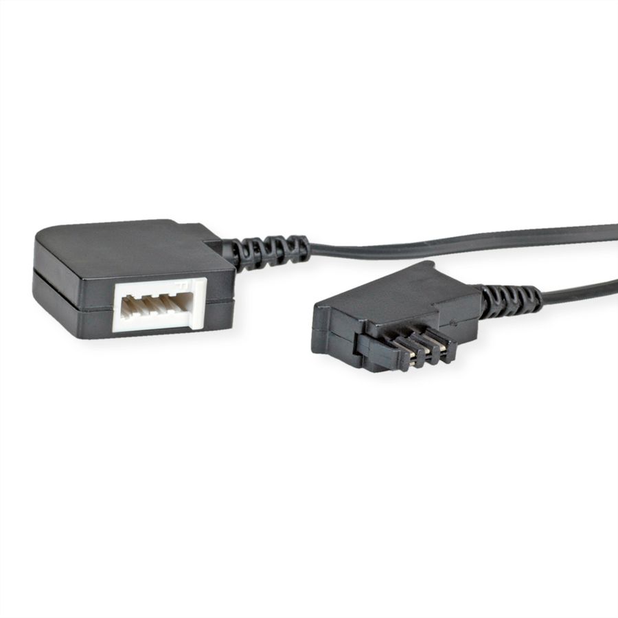 Telefonkabelverlängerung F-kodiert, schwarz, 10 m
