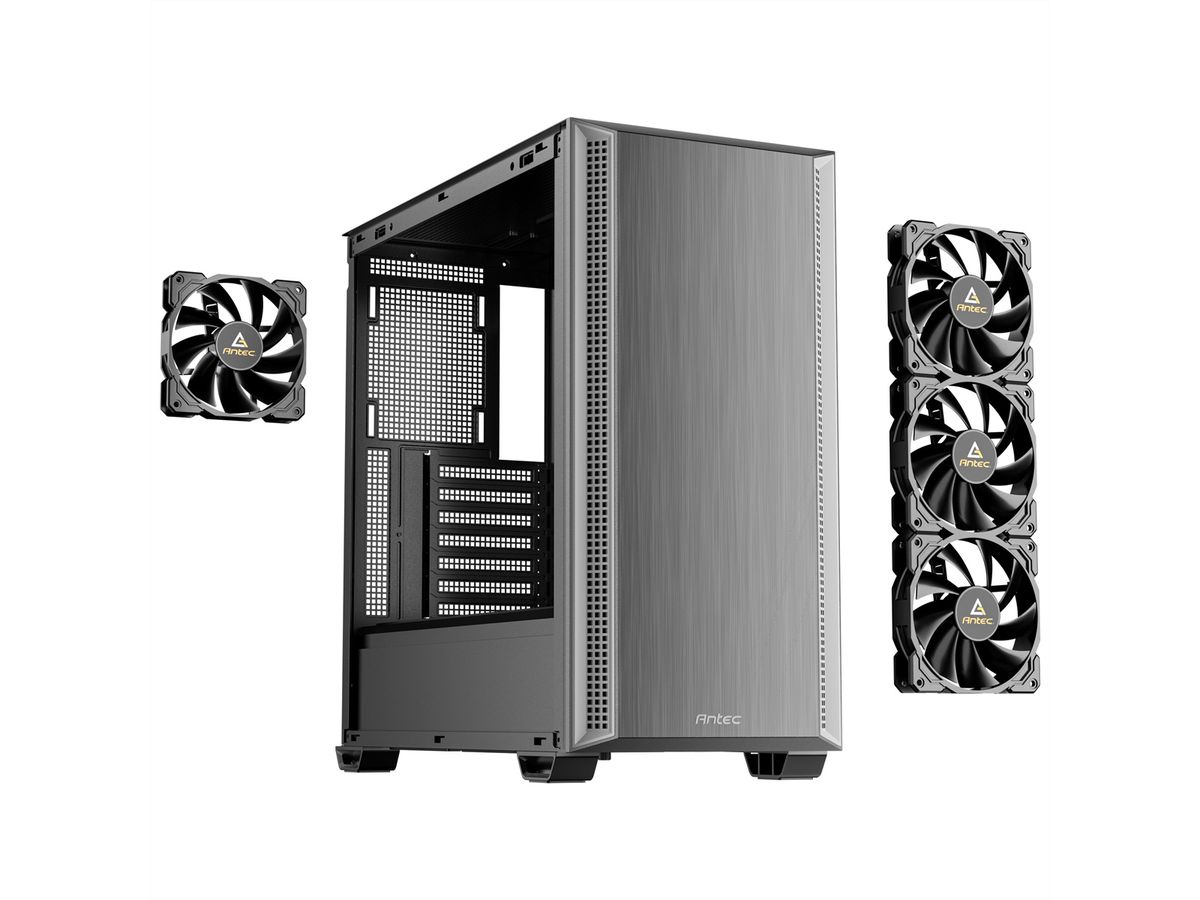 ANTEC Performance P7S Mid Tower ATX M-ATX ITX PC Gehäuse, silberfarben