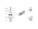 EXSYS EX-K1598-2.0 USB4.0 Kabel USB-C Stecker 2m 40Gbit/s 5A 240W schwarz Gewebe, 40Gbit/s, 240W, schwarz, 2 m