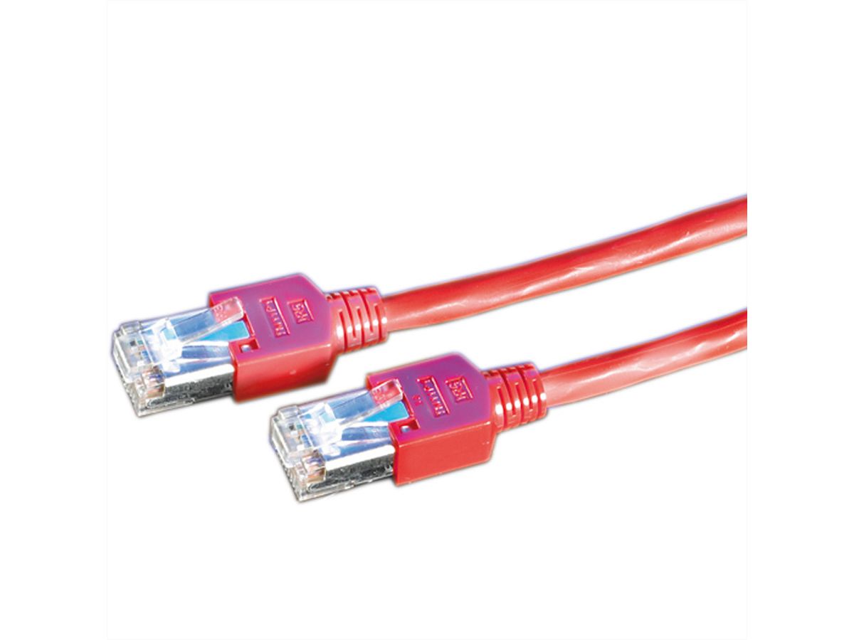 DÄTWYLER Patchkabel Kat.5e (Class D) S/UTP, CU 5502 flex PVC, Hirose TM11, rot, 1 m