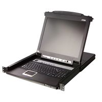 ATEN CL5708MW 43cm wide LCD KVM Switch, USB-PS/2,VGA, 8 Port, CH-Layout