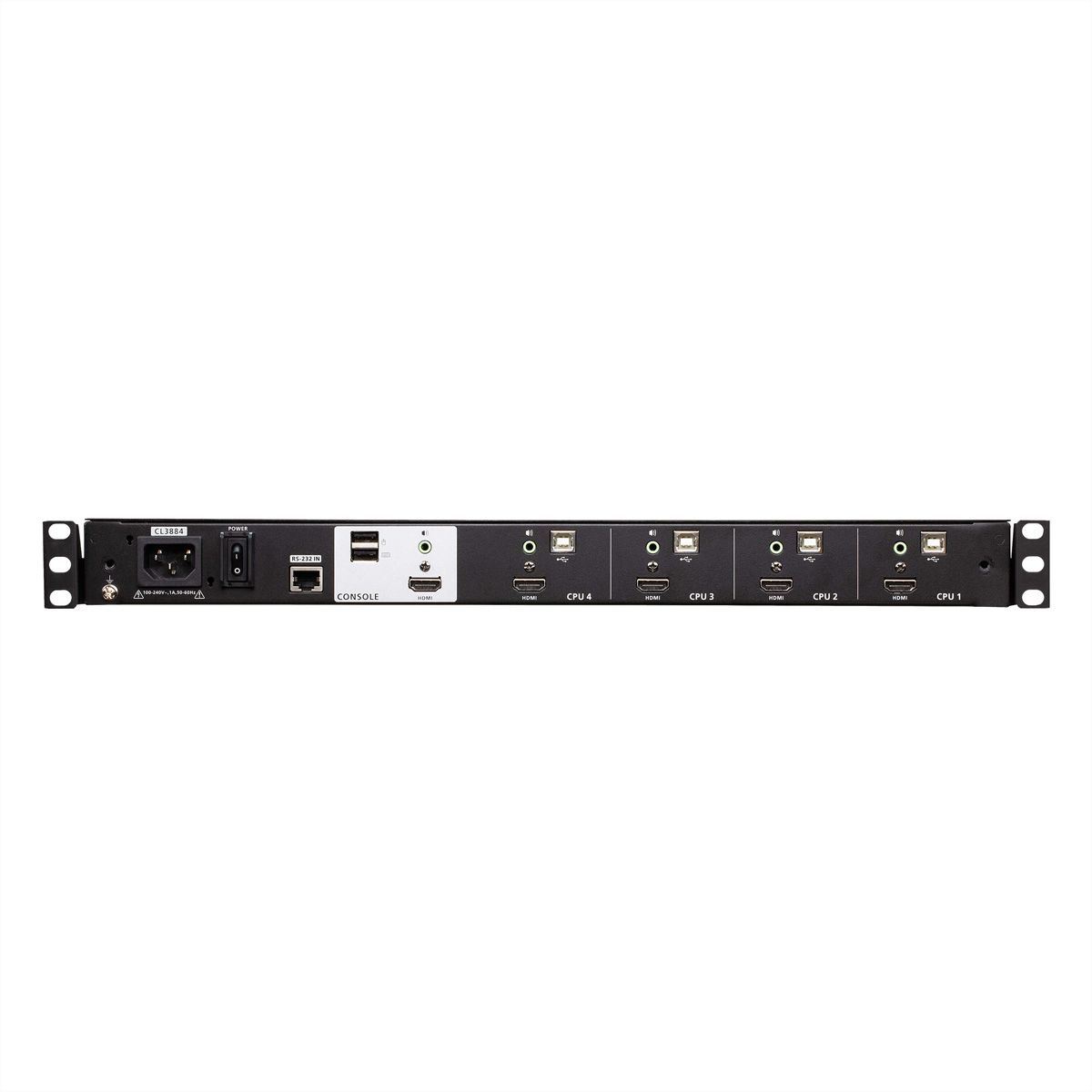 ATEN CL3884NW 4-Port Multi-View Dual Rail WideSceen LCD KVM, ES-Layout