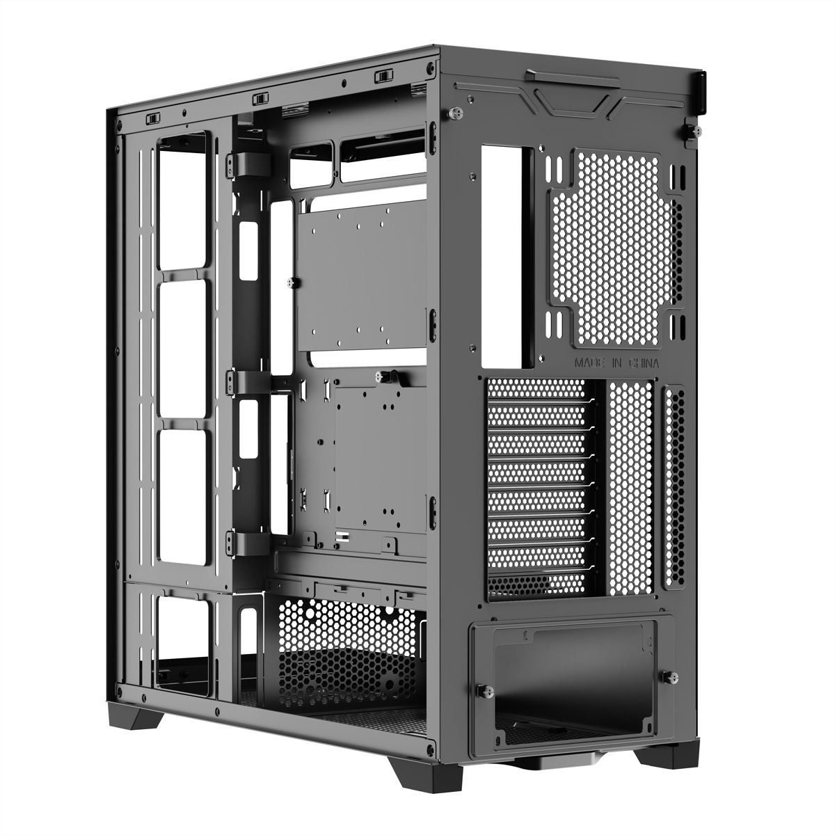 XILENCE Xilent Gleam X818.ARGB Gaming ATX PC-Gehäuse schwarz, RGB ATX Midi Tower
