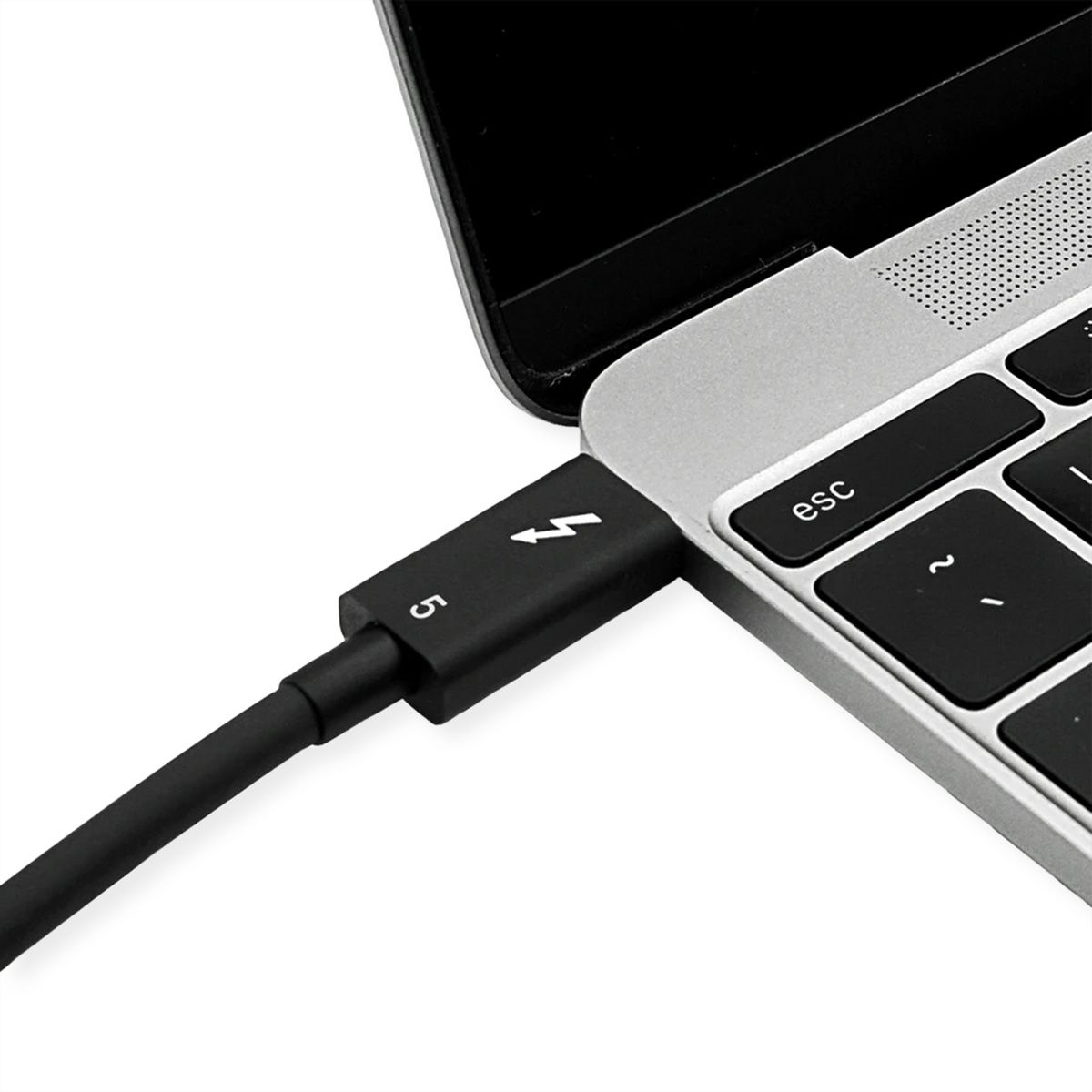 ROLINE Thunderbolt™ 5 Kabel, USB C-C, ST/ST, 8K UHD-2, 80Gbit/s, 240W, passiv, schwarz, 0,8 m