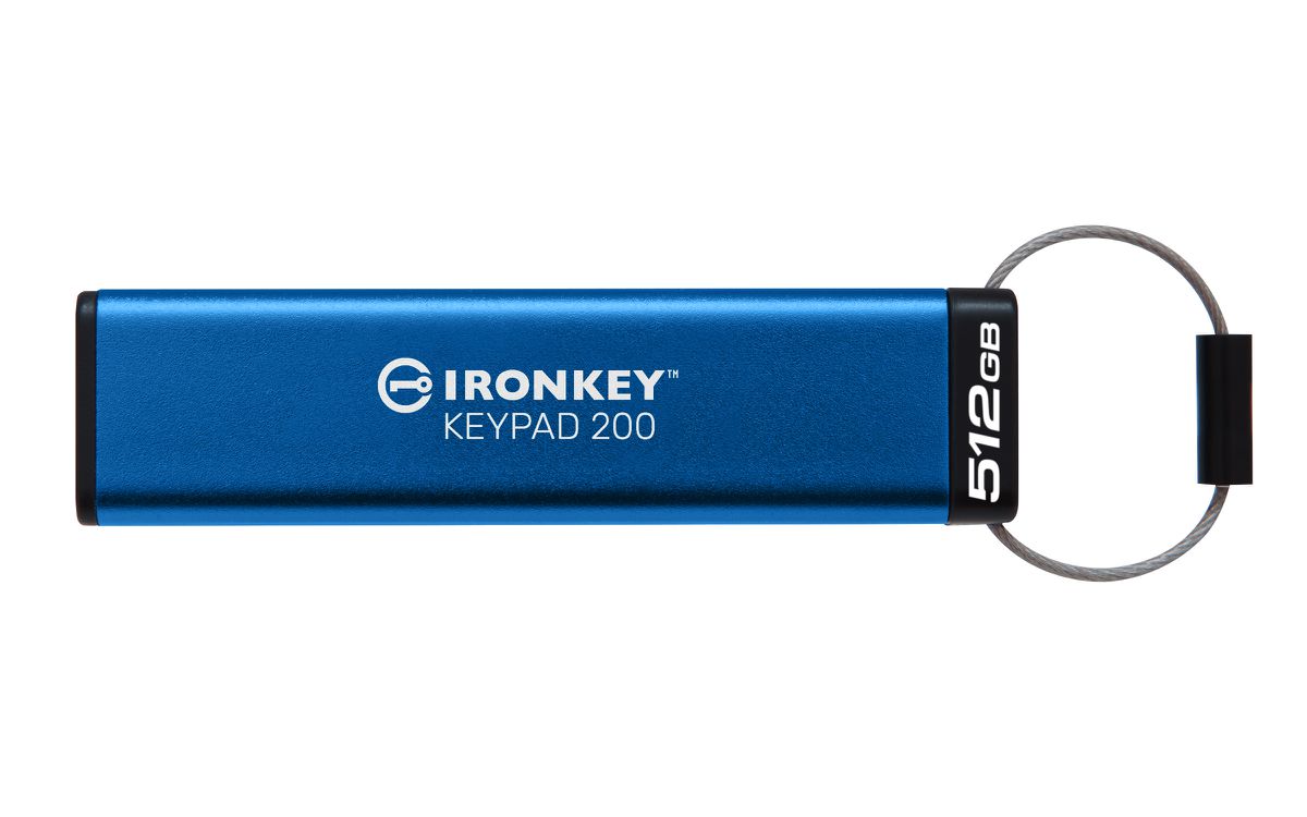 Kingston Technology IronKey 512GB Keypad 200, FIPS 140-3 Lvl 3 (ausstehend) AES-256 Verschlüsselung
