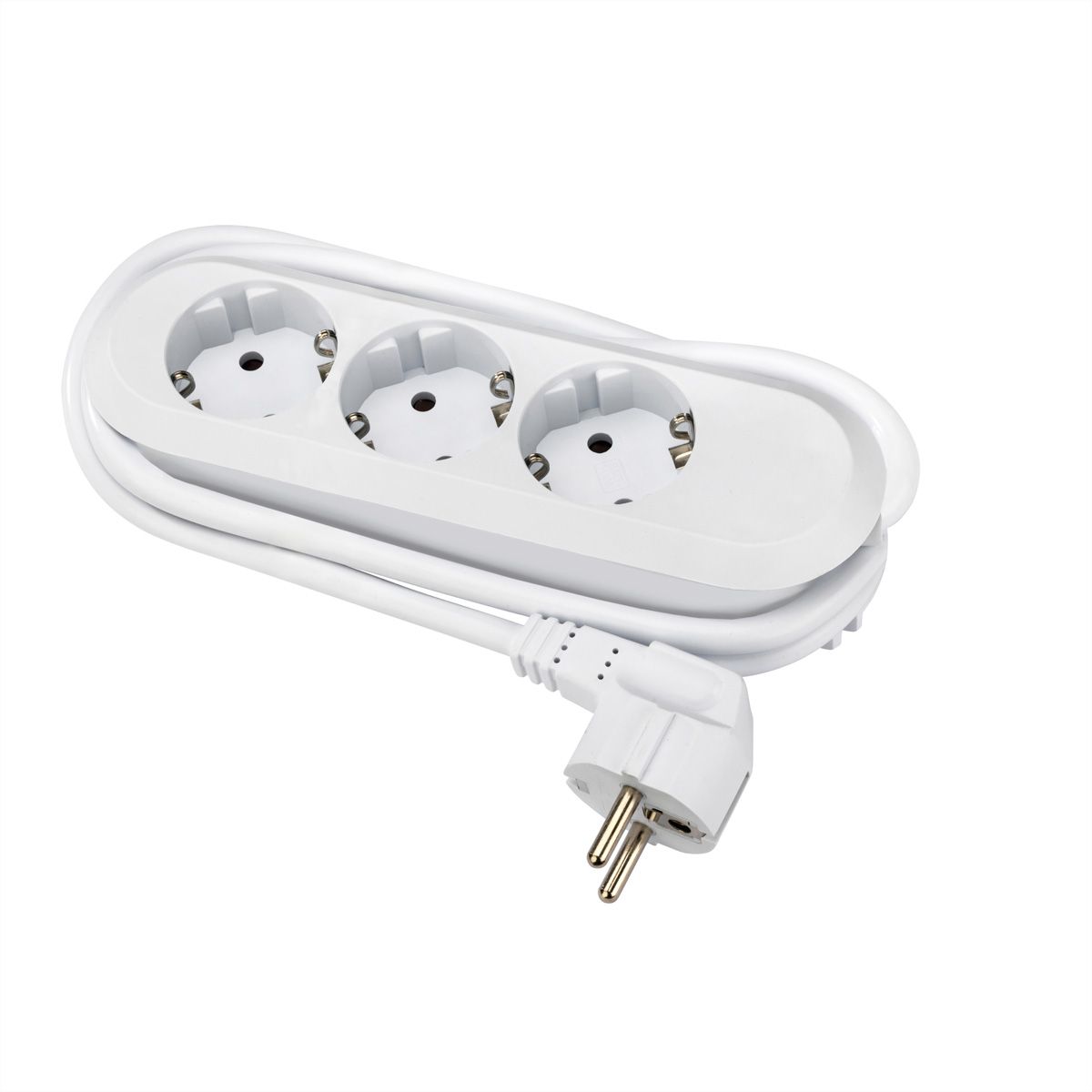 BACHMANN SMART Steckdosenleiste 3x Schutzkontakt, geschraubt, weiß, 5 m