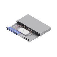 EasyLan LWL-Spleißbox Grade C 19-Zoll 1HE, 12 Ports, 6x SC-Duplex, OS2