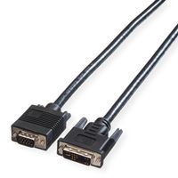 ROLINE DVI-VGA-Kabel, DVI (12+5) ST - HD15 ST, 2 m