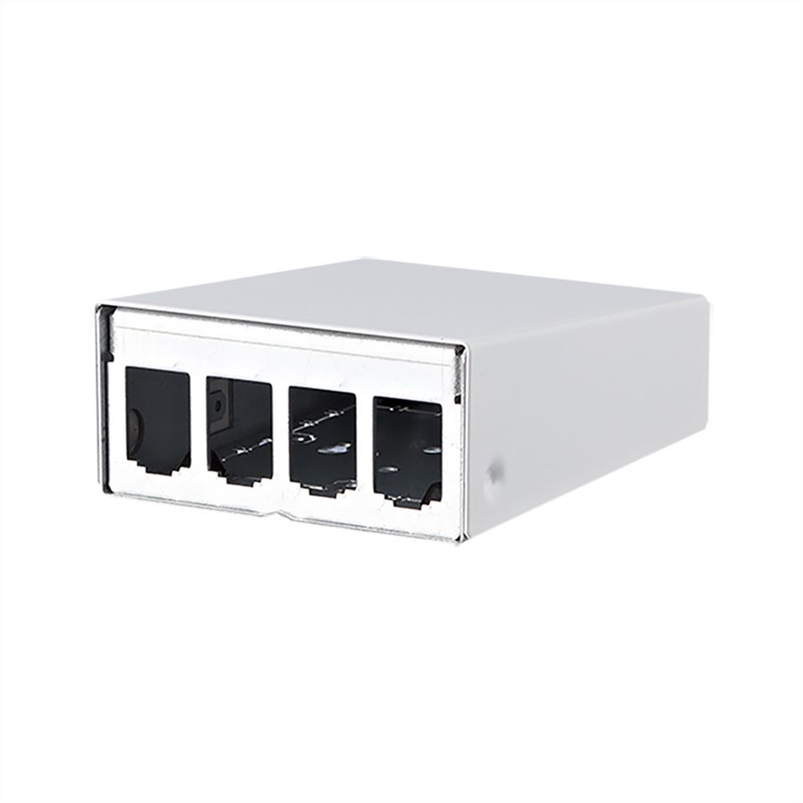 METZ CONNECT Modul AP-Gehäuse 4 Port reinweiß RAL9010
