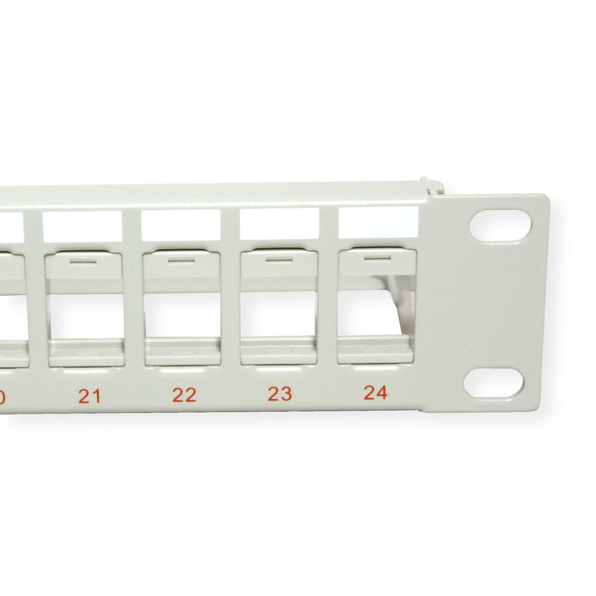 ROLINE 19-Zoll-Keystone-Modulträger, 24P., ungeschirmt, grau