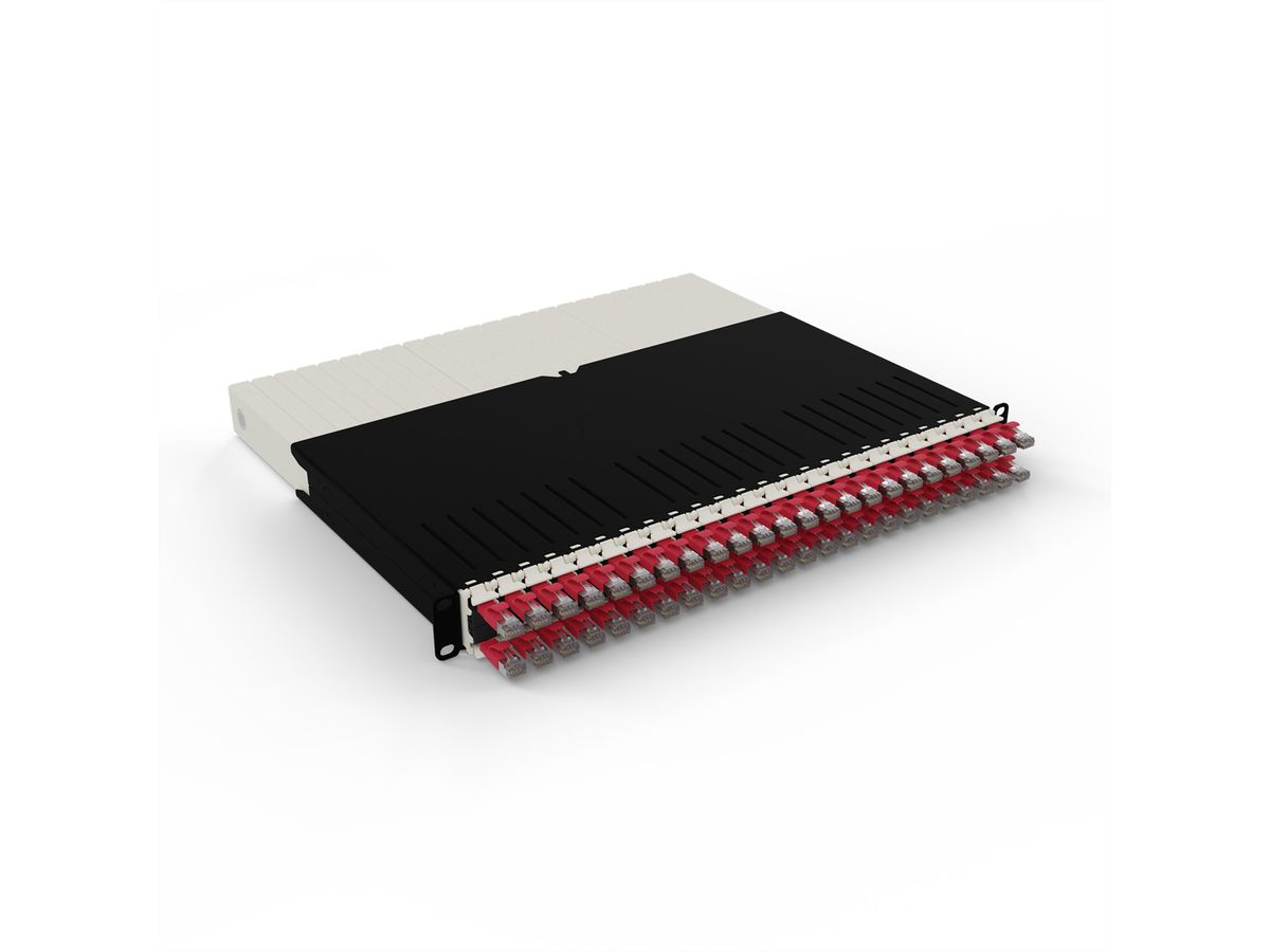 patchbox.one 8RU STP rot Cat.6a 0,8m