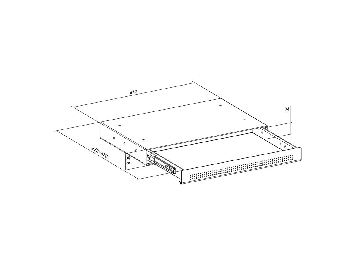 ROLINE Untertisch-Schublade, slim