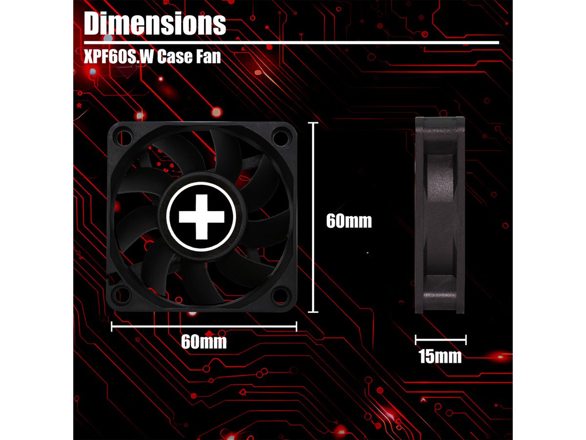 Xilence XPF60S.W 60mm Gehäuselüfter, 3PIN, White Box