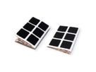 VELCRO® Klettquadrate Selbstklebend, Haken & Flausch 25mm x 25mm x 24 sets Schwarz