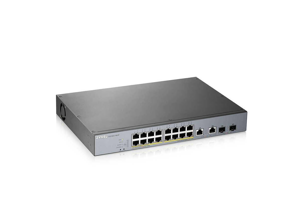 Zyxel GS1350-18HP-EU0101F Netzwerk-Switch Managed L2 Gigabit Ethernet (10/100/1000) Power over Ethernet (PoE) Grau